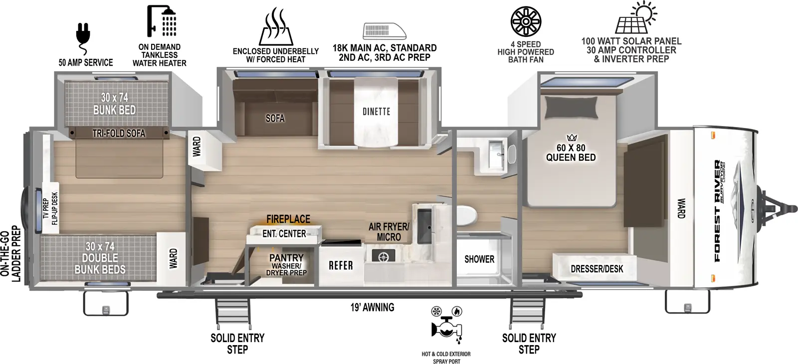 Surveyor Camp Series 34CAMP Floorplan